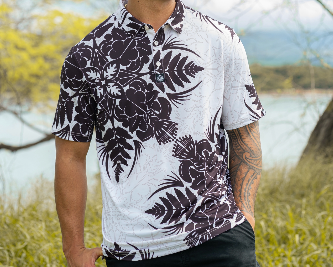 Authentic Hawaii Mens golf polo 