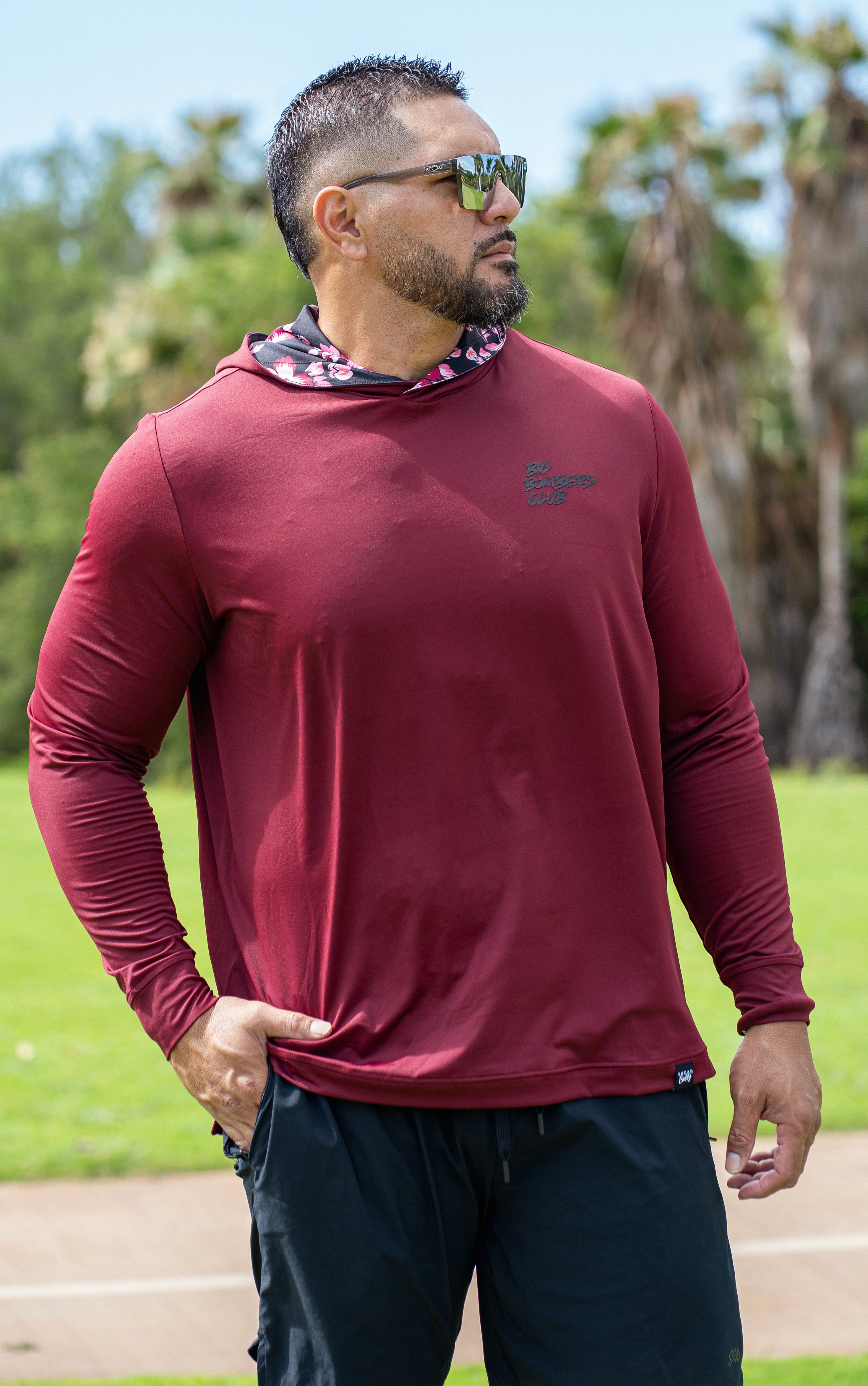 Sugar Caddy UPF 50+ performance sun hoodie designed in Hawaii for golf and outdoor activities