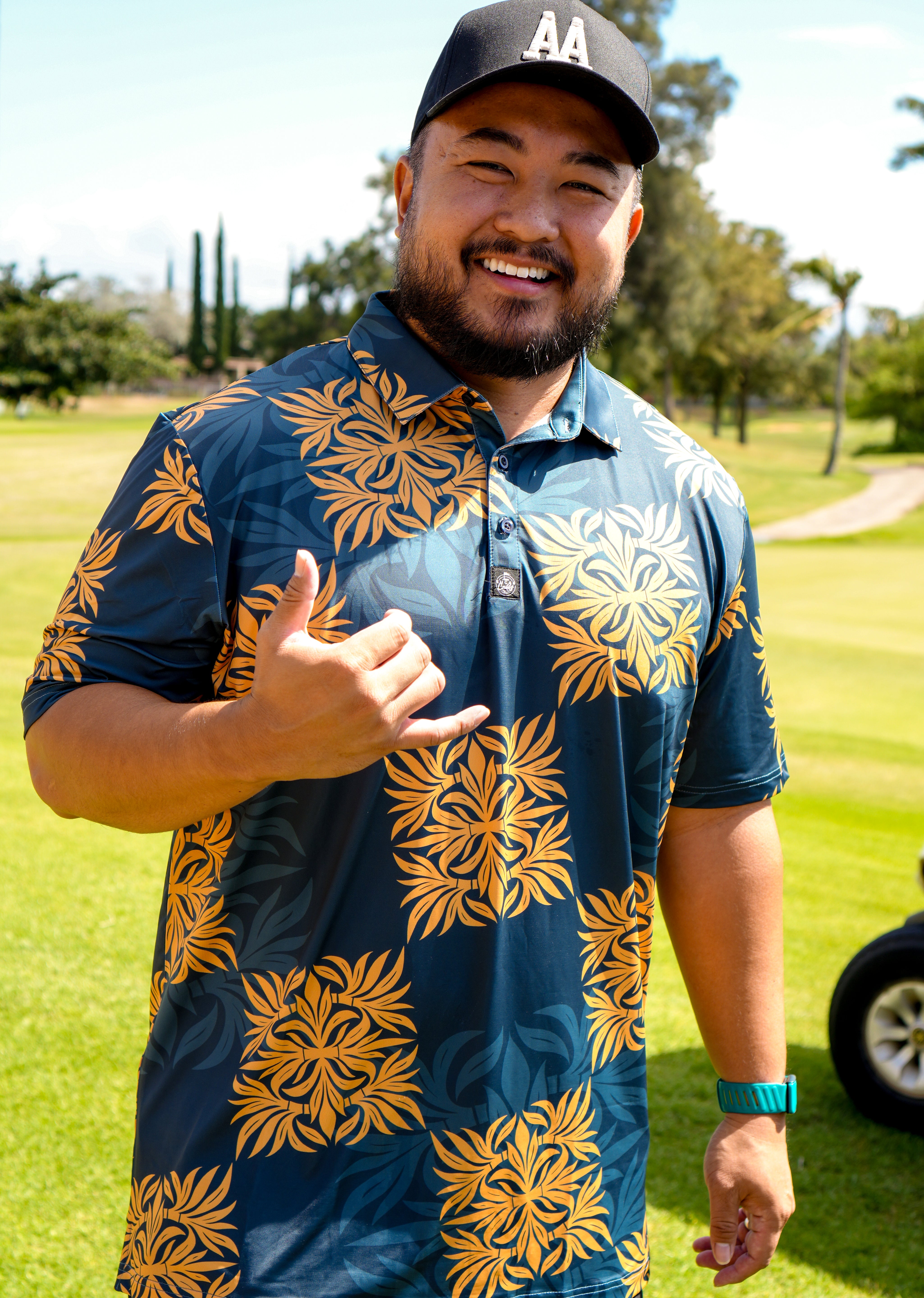 Teal/Gold 'ohe