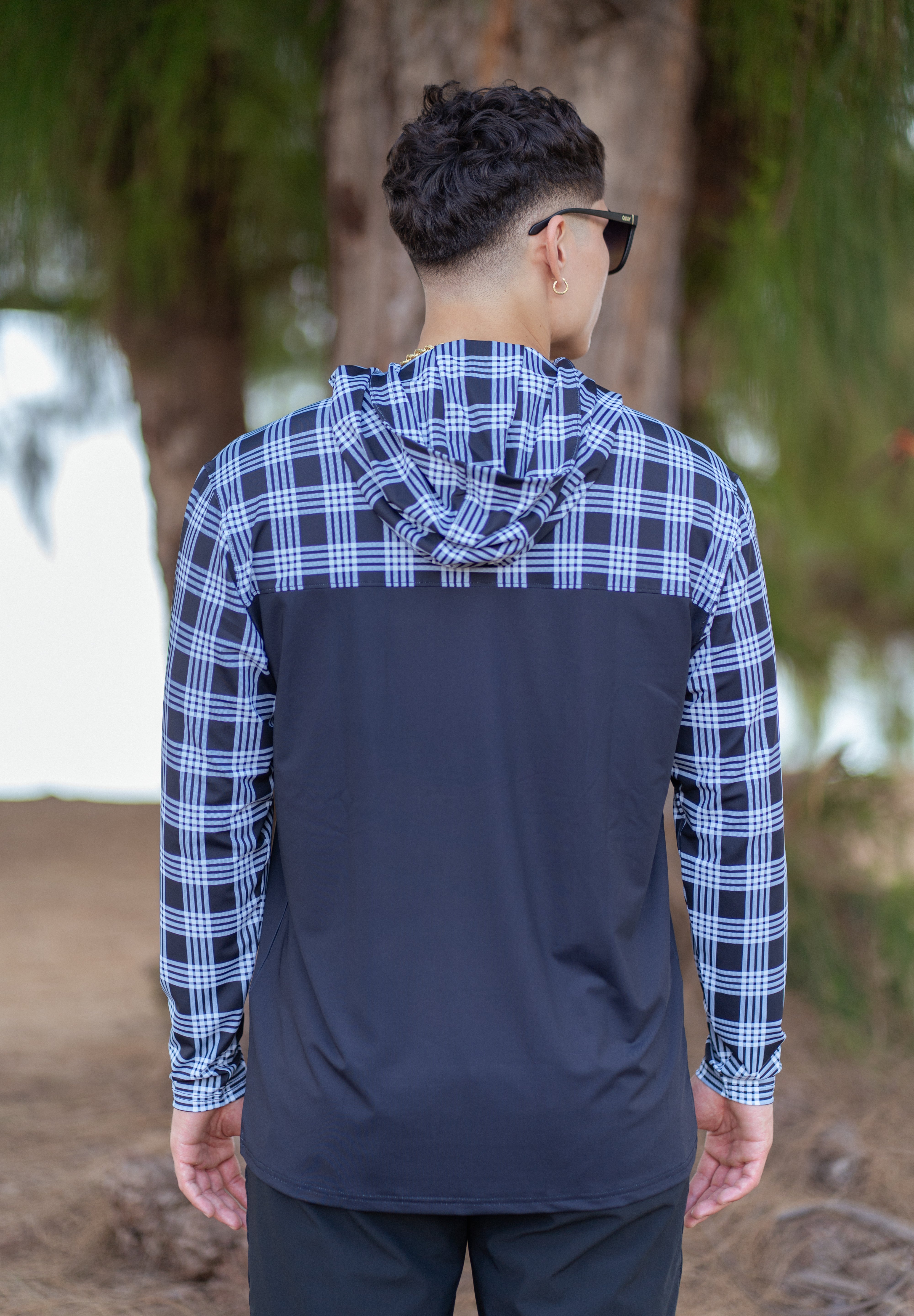 Black/White Palaka Hoodie