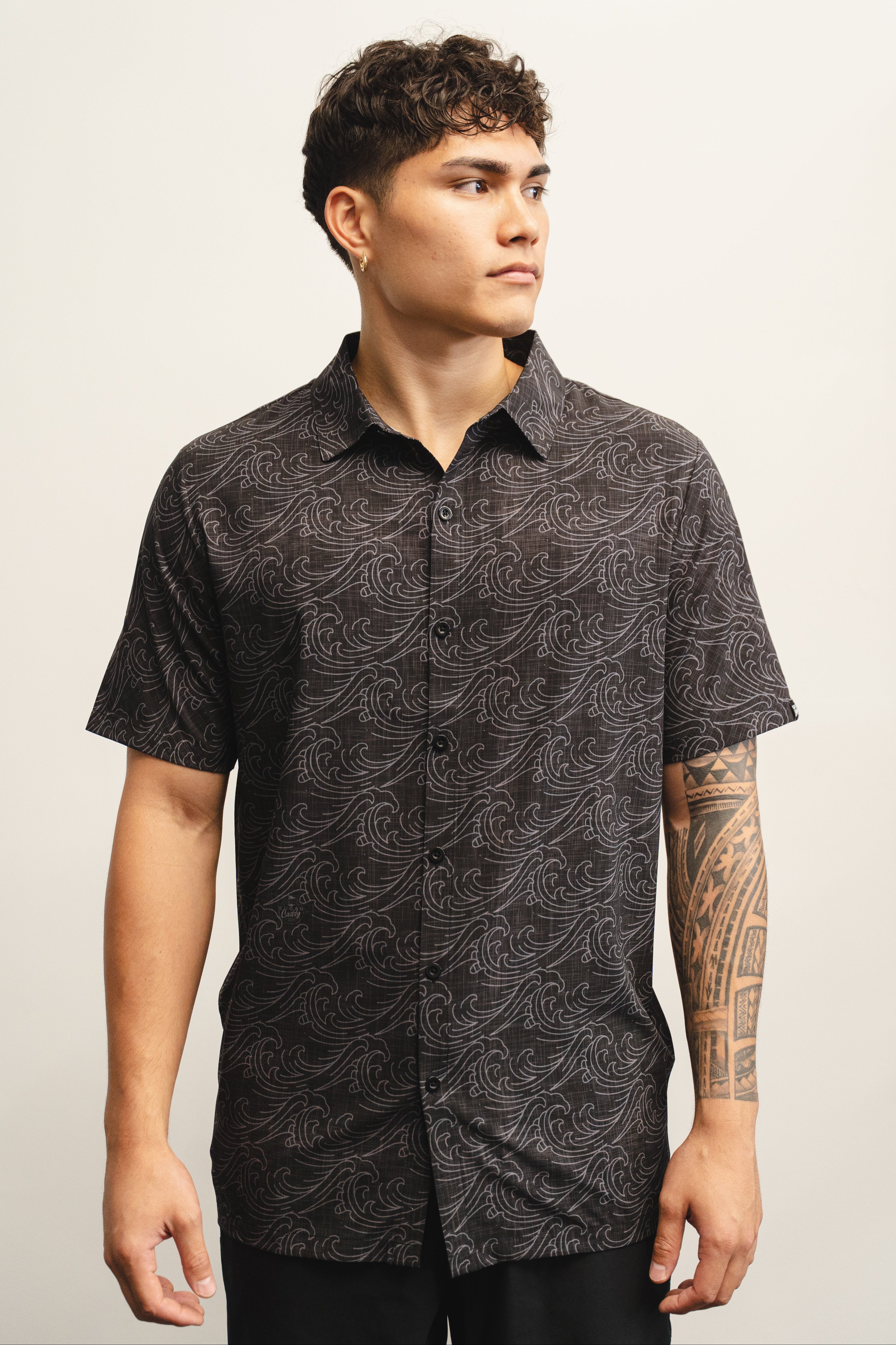 Gray Waves (Button Down)