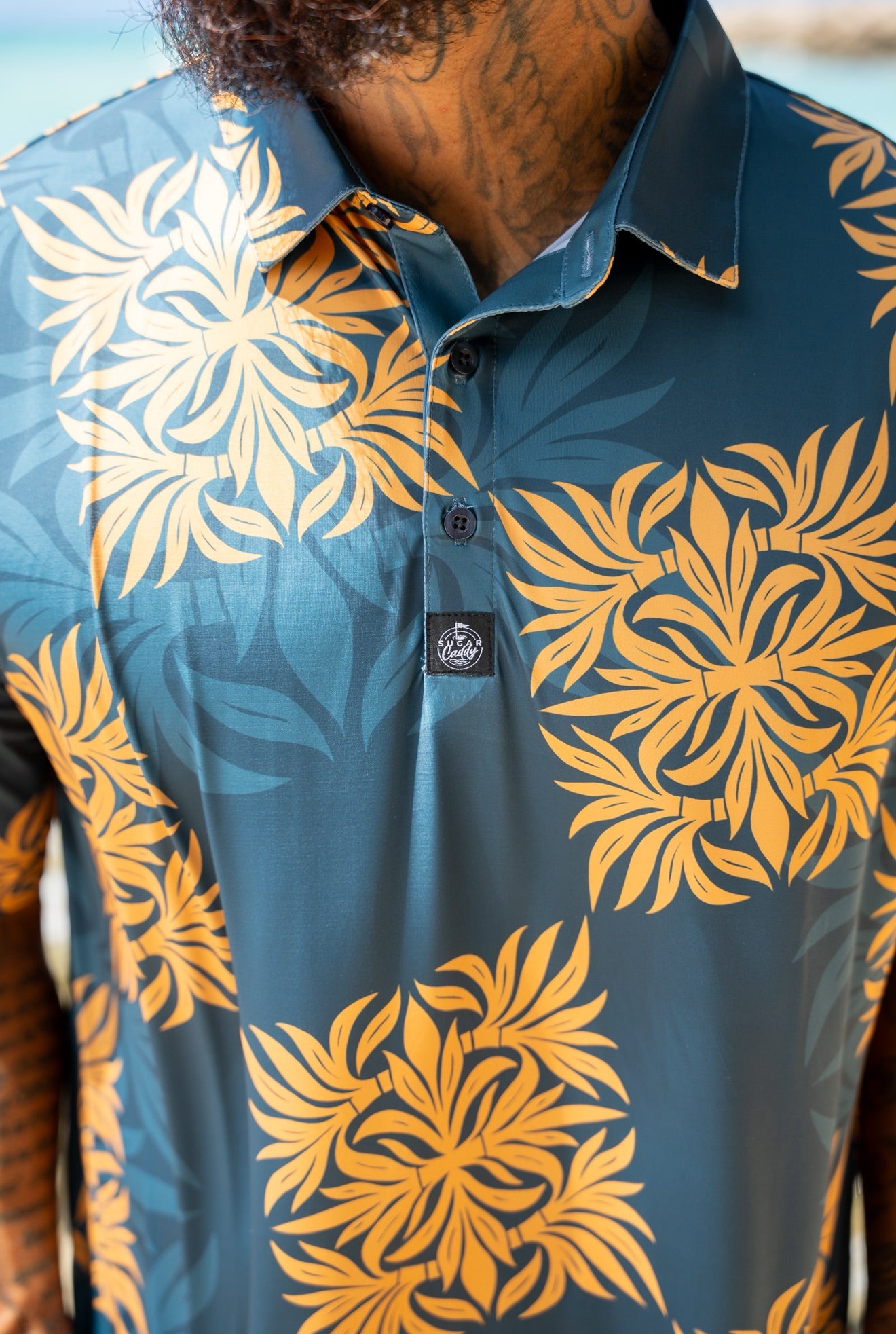 Teal/Gold 'ohe